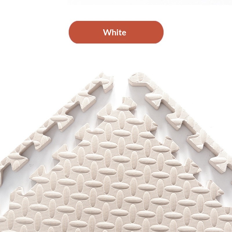 【 Pack of 10 】Self‑Adhesive Interlocking Carpet Tile, Grey‑White Checkerboard Peel‑and‑Stick Floor Mat, Cuttable Non‑Slip Floor Covering for Bedroom & Living Room
