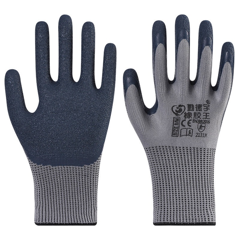 【12 pairs】Tyre Rubber Work Gloves, Anti-slip Wear-resistant Rubber Coated Safety Gloves for Construction, Auto Repair & Handling
