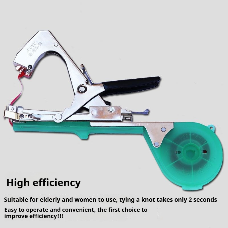 Upgraded manganese steel body pure copper double hook tying machine for grapes, tomatoes, cucumbers, vines, automatic tying without getting stuck or falling off, with a magical tool