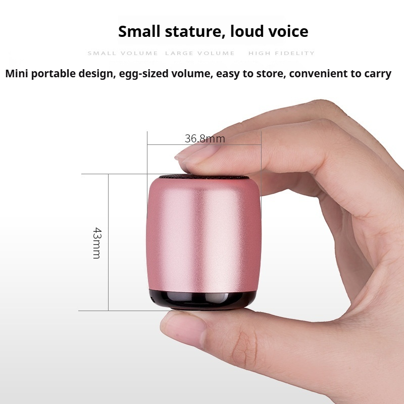 Palm mini Bluetooth speaker, wireless mini speaker, can be hung as a bag, keychain, outdoor portable, subwoofer, small steel cannon