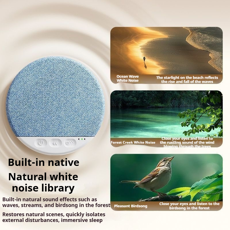 New ultra-thin invisible pillow Bluetooth speaker with white noise for sleep aid, timed shutdown, cinema grade sound quality that doesn't disturb people, portable travel sleep speaker
