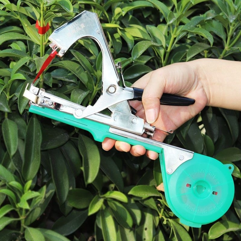 Upgraded manganese steel body pure copper double hook tying machine for grapes, tomatoes, cucumbers, vines, automatic tying without getting stuck or falling off, with a magical tool