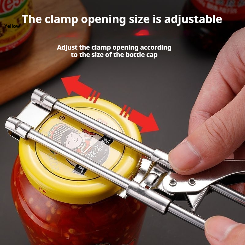 Stainless steel adjustable multifunctional can opener, labor-saving, anti slip, screw cap divine device, Lao Gan Ma can bottle cap universal bottle opener