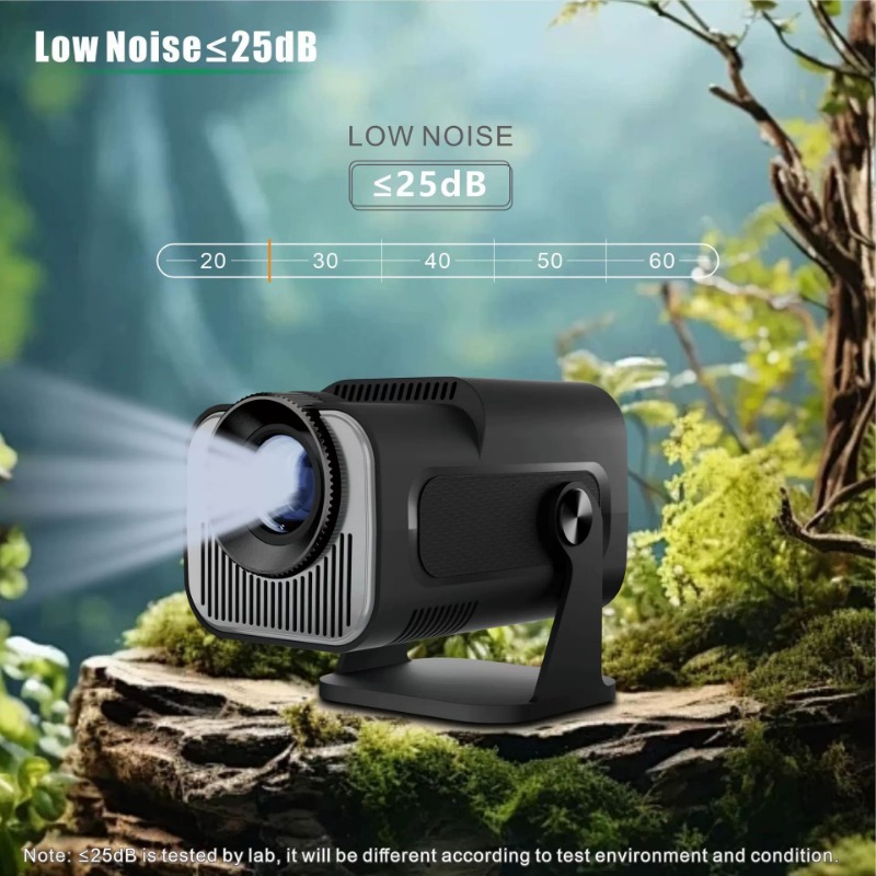 HY320Mini Smart Portable Projector 720P Android 4K Wi Fi 6 Automatic Keystone Correction 180 ° Rotating Home HD Projector