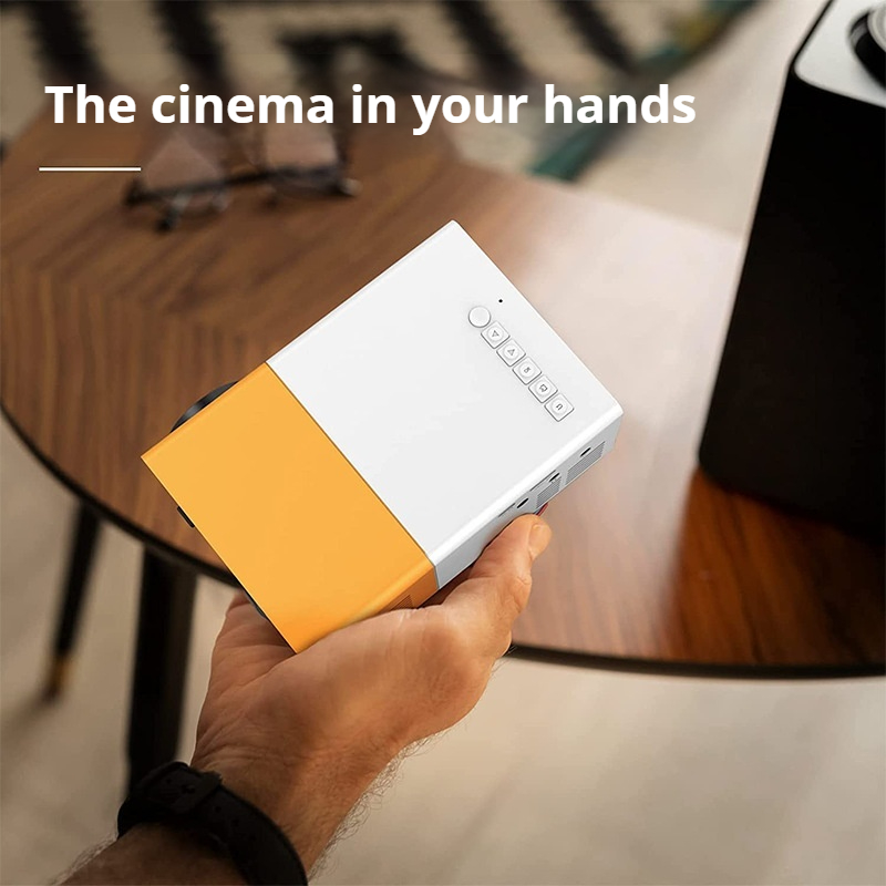 Ultra lightweight pocket mini projector, home outdoor high-definition mini projector, multi interface, multi language, mobile, portable, private cinema equipment