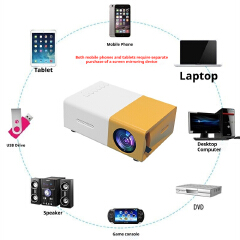 YG300 Mini Home and Children's Projector Dormitory Bedroom Wall Projection Mini Portable Student Projector