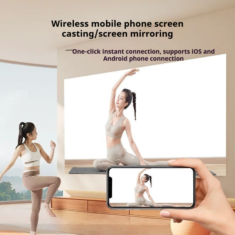 New technology CYP1 universal gimbal projector does not require WiFi connection, wireless automatic screen projection, AI voice automatic correction, high-definition home portable projector