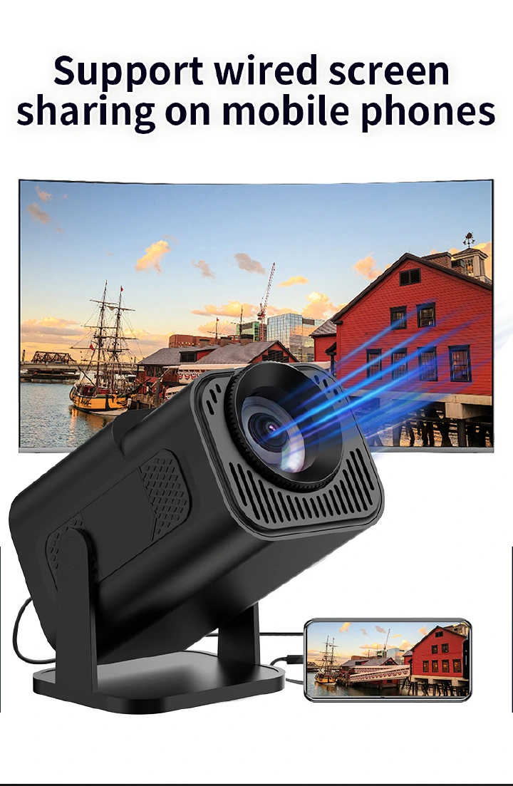 Integrated multi angle rotating bracket mini ultra high definition short focus wall projection home theater projector high-definition wireless same screen portable bedroom wall projection small viewin