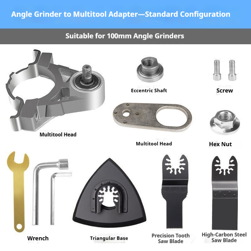 100 Type Angle Grinding Machine Modified Universal Treasure Conversion Head Adapter Woodworking Multi specification Saw Blade Cutting, Polishing, Cleaning Seam Multi functional Accessory Set