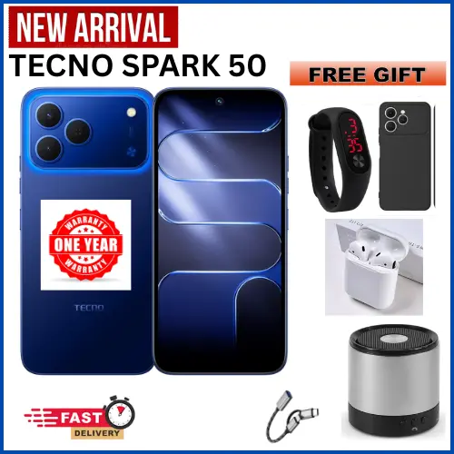 New Arrival Tecno SPARK 50 4G 256GB ROM+ Upto 16GB RAM 6.78" SCREEN ,6700mAh Battery 50MP CAMERA ANDROID 16