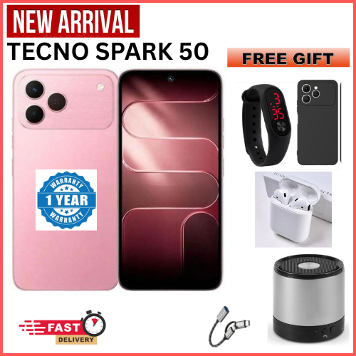 New Arrival Tecno SPARK 50 4G 256GB ROM+ Upto 16GB RAM 6.78" SCREEN ,6700mAh Battery 50MP CAMERA ANDROID 16