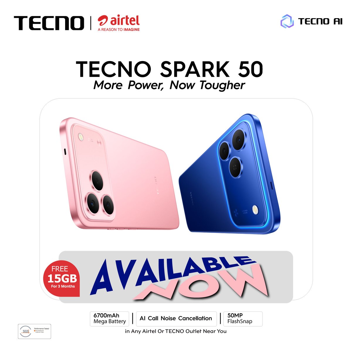 New Arrival Tecno SPARK 50 4G 256GB ROM+ Upto 16GB RAM 6.78" SCREEN ,6700mAh Battery 50MP CAMERA ANDROID 16