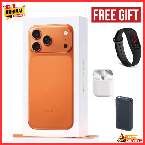 [NEW ARRIVALS] Modio MB17 Pro Max 5G Calling Mobile Phone - 6.67-inch HD Display, 8GB RAM, 256GB ROM- Trendyol