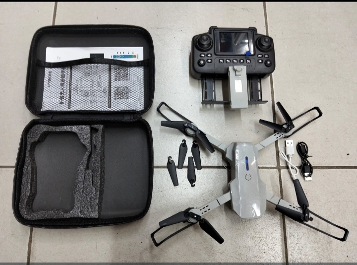 Aerial Drone 60M Altitude 8M/S Speed RC Drone with Screen View Remote Control, Rechargeable Battery, Extra Battery for Beginners Age 12+ Years Outdoor Flying Camera Drone