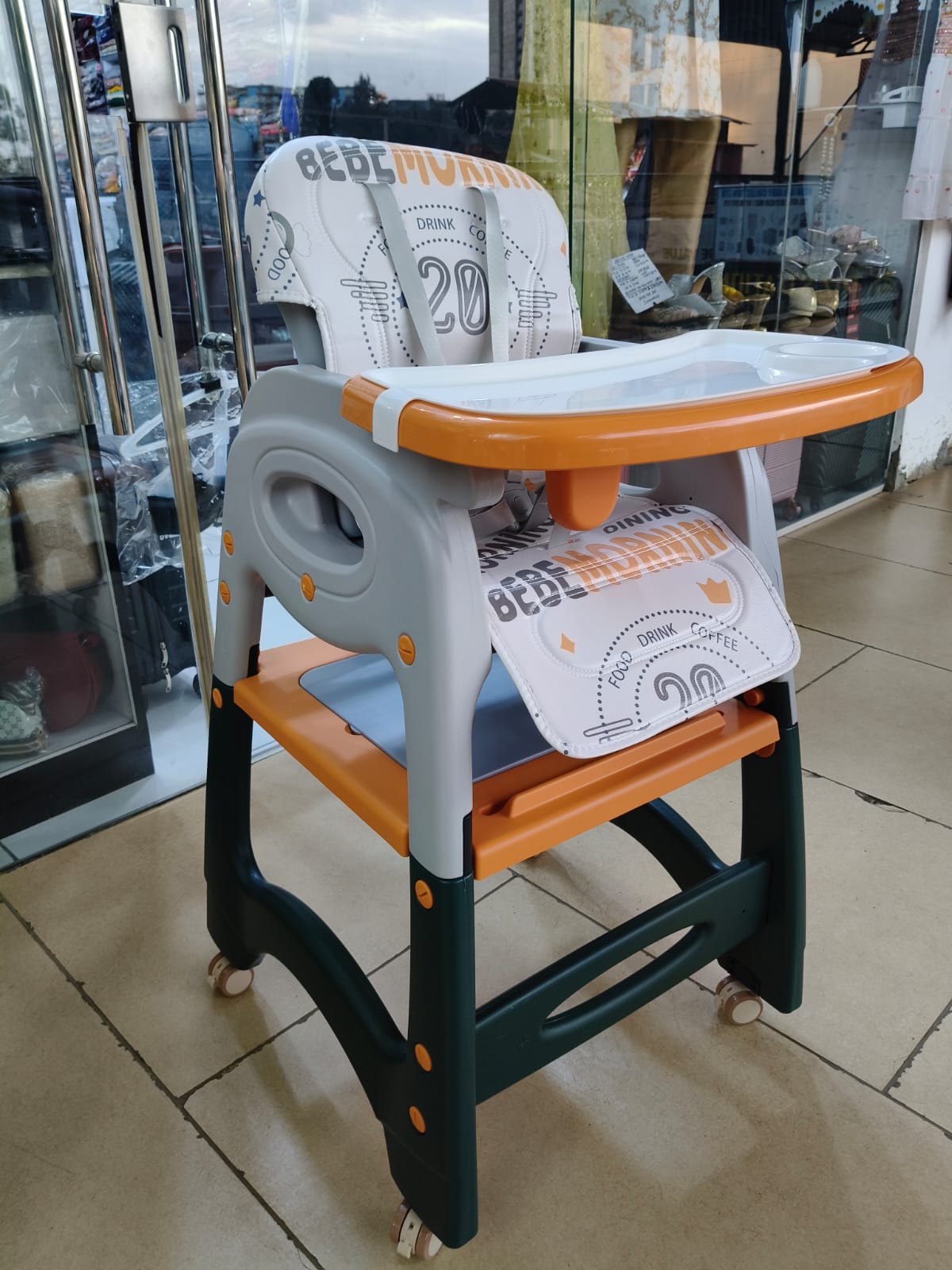 3 in 1 Baby Feeding Chair Convertible High Chair with Booster Seat & Toddler Chair – Adjustable Multi-Functional Feeding Chair for Kids Dining, Safety Harness & Easy Clean Tray