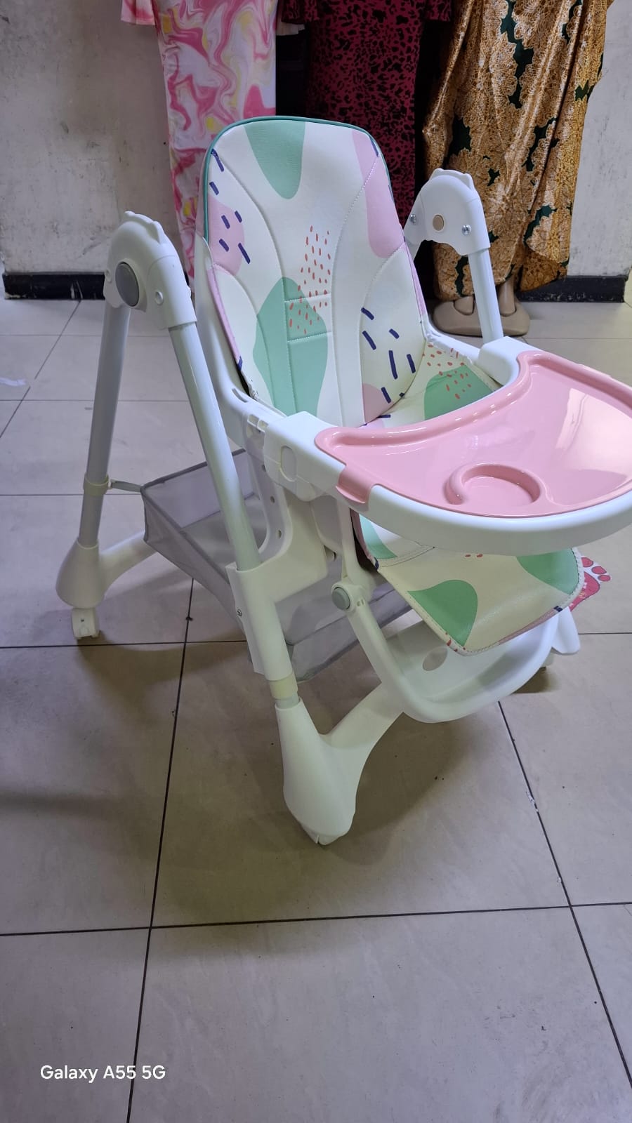 Adjustable Baby Feeding Chair – Convertible High Chair for Kids with Removable Tray, Safety Harness & Comfortable Seat in Pink & Blue Colors