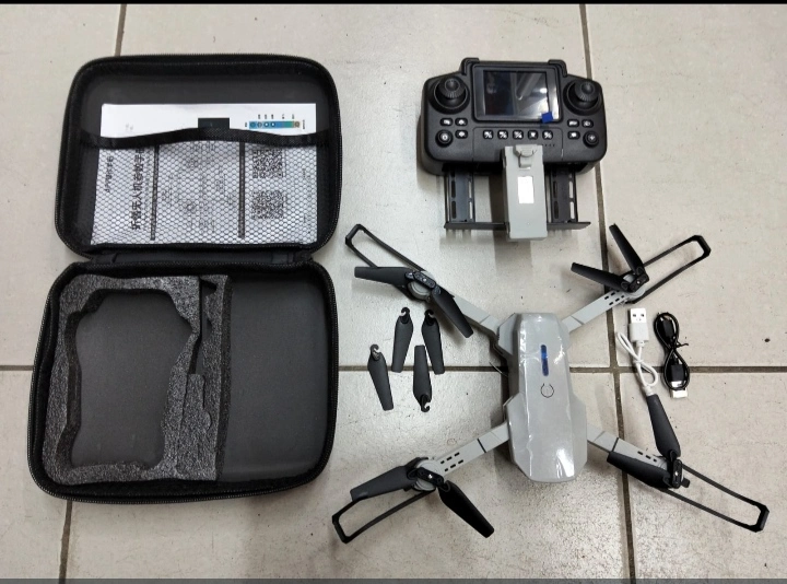 Aerial Drone 60M Altitude 8M/S Speed RC Drone with Screen View Remote Control, Rechargeable Battery, Extra Battery for Beginners Age 12+ Years Outdoor Flying Camera Drone