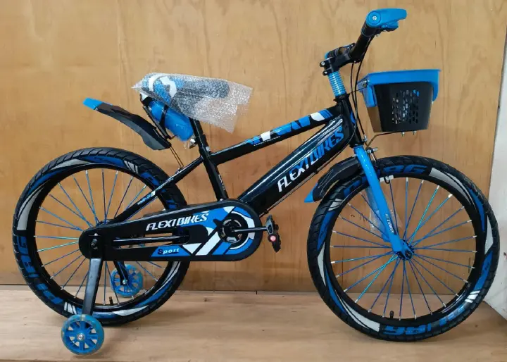 Flexibikes Size 20 Kids Bicycle – Durable Model with Training Wheels & Front Basket for Children Age 5–14 Years – Strong Beginner-Friendly Cycling Bike for Outdoor Riding, Learning & Adventure Fun