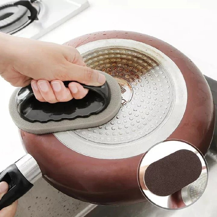 Magic Kitchen Sponge Brush | Melamine Cleaning Sponge | Heavy-Duty Descaling Scrubber | Multi-Purpose Pan, Pot & Kitchen Cleaning Sponge
