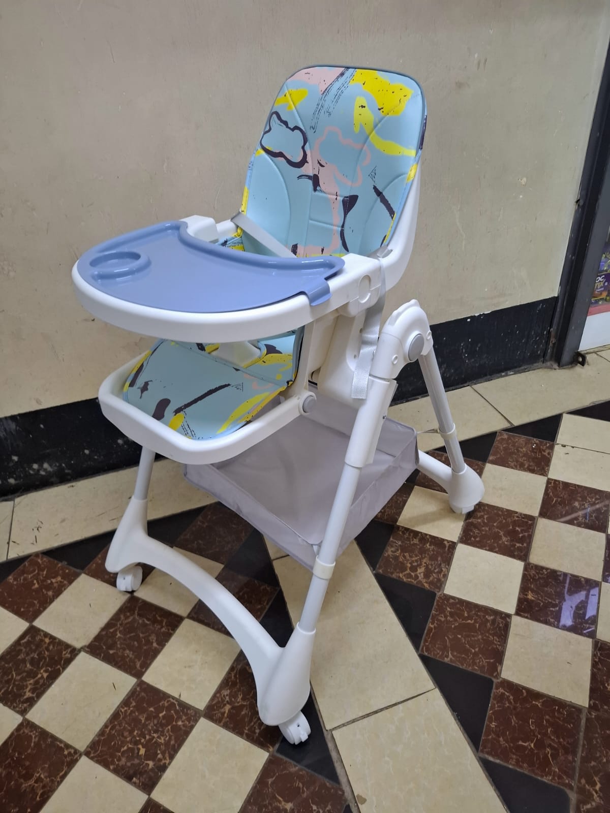 Adjustable Baby Feeding Chair High Chair Kids Dining Seat Portable Height Adjustable Baby Feeding Chair Pink Blue
