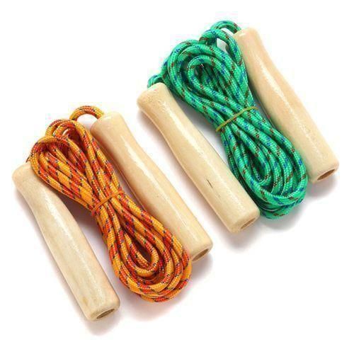 Skipping Rope Wooden Handles Cardio Workout Exercise Fitness Training Portable Jump Rope Full Body Exercise Home Gym Training Equipment
