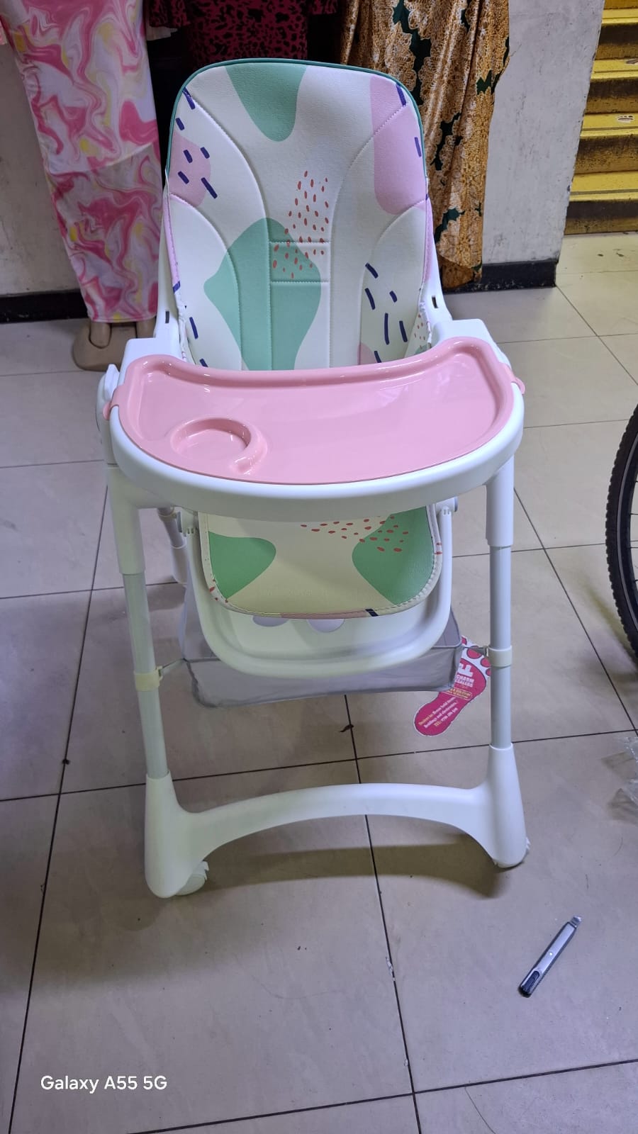 OFFER  ON  Adjustable Baby Feeding Chair High Chair Kids Dining Seat Portable Height Adjustable Baby Feeding Chair Pink Blue