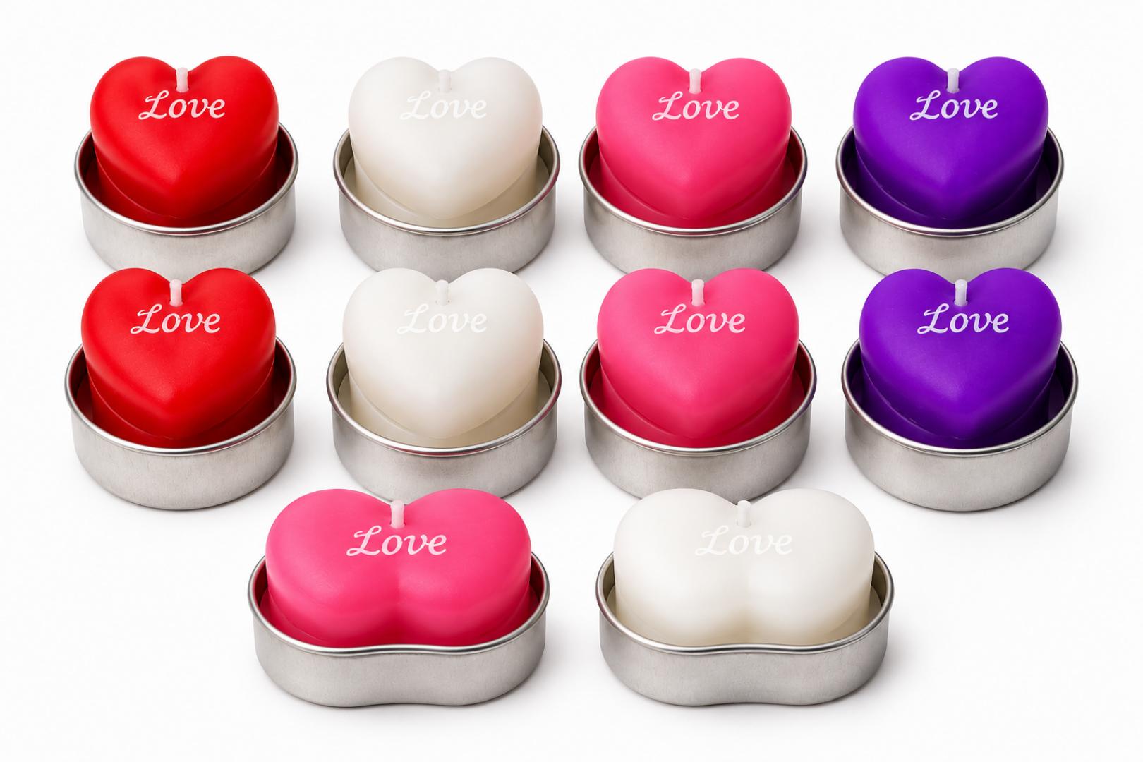 Decorative Tealight Candles – Heart & Rose Shaped Romantic Candles for Home Decor, Gifting & Special Occasions