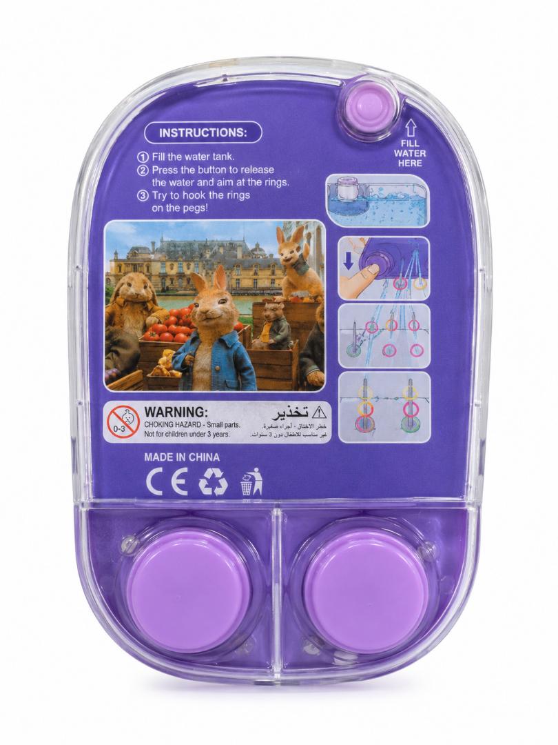 Kids Water Ring Toss Game – Handheld Water Game Toy, Interactive Ring Hook Game, No Batteries, Portable Fun Toy for Boys & Girls 3+