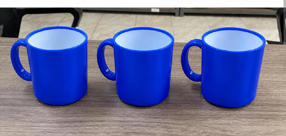 6pcs Assorted Colour Plastic Mugs with Handles – Reusable Tea, Coffee, Milk and Water Cups for Home, School & Office