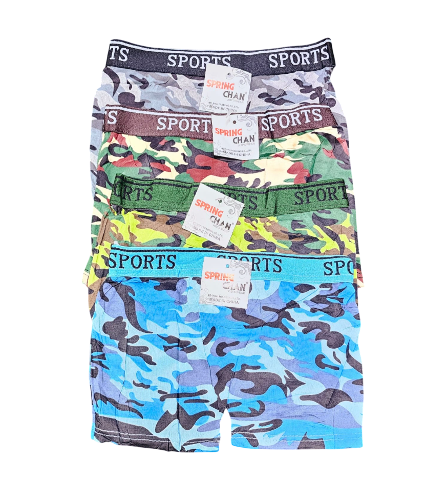 3 PCS Boys Camouflage Boxer Briefs– Soft Breathable Kids Underwear | Stretch Comfort Shorts