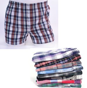 6 Pcs Premium Men’s Checked Cotton Boxers – Soft, Breathable, Mid-Waist Comfort Underwear