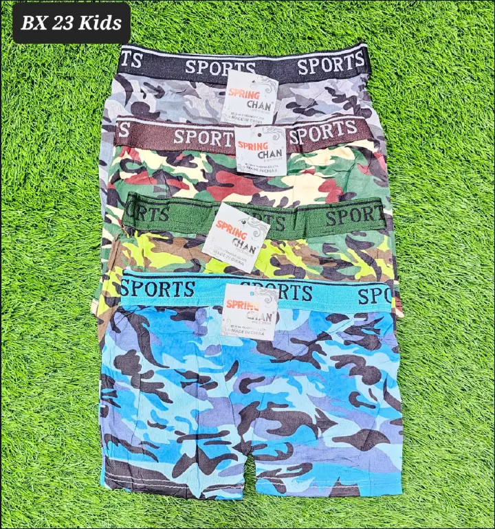 3 PCS Boys Camouflage Boxer Briefs– Soft Breathable Kids Underwear | Stretch Comfort Shorts