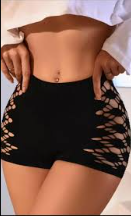 🔥 3 Psc Women’s High Waist Stretch Shorts – Breathable Bodycon Fitness Shorts with Stylish Cut-Out Design