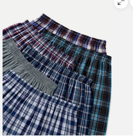 6 Pcs Premium Men’s Checked Cotton Boxers – Soft, Breathable, Mid-Waist Comfort Underwear