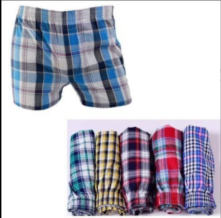 6 Pcs Premium Men’s Checked Cotton Boxers – Soft, Breathable, Mid-Waist Comfort Underwear