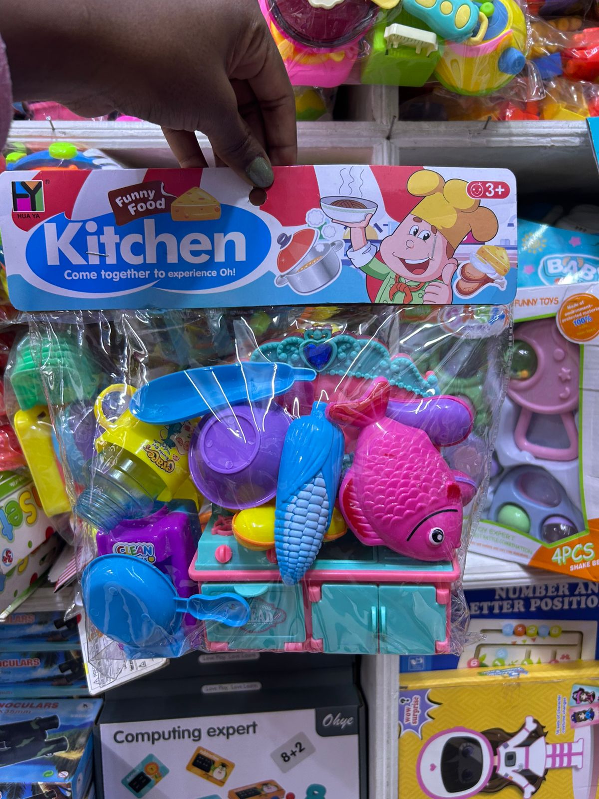 🍳 Kids Kitchen Set Available

✅ Complete kitchen play set for fun and imaginative role-play

✅ Includes a variety of kitchen accessories such as pots, pans, utensils, plates, and play food (contents