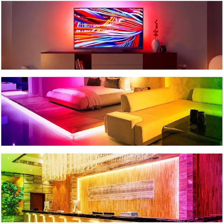 Snake Light 16.4FT 5M Waterproof 300LEDs RGB Color Changing Flexible LED Light Strip for Bedroom, TV Back Lighting, Christmas, Valentine's Day (