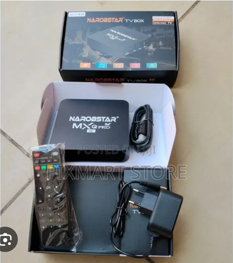OFFER!! OFFER!! OFFER!! Mxq NAROBSTAR TV Box Box 4K 8GB + 128GB Android Internet Tv YouTube
