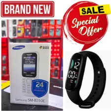 SAMSUNG SM-B310E /15 (DUOS), 2" DISPLAY,FM DUAL-SIM) FEATURE PHONE, BUTTON PHONE, ORIGINAL KABAMBE PLUS FREE LD WATCH