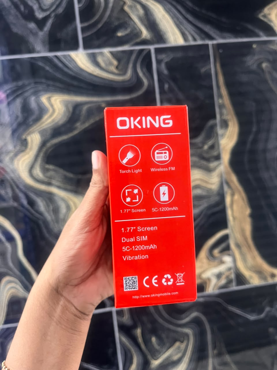 OKING OK 2165 FEATURED KABAMBE MOBILE PHONE WITH DUAL SIM CARD, LOUD SPEAKER, FACEBOOK, VIBRATION, ALARM, HD CAMERA, CALCULATOR, POWERFUL BATTERY, WIRELESS FM & BIG TORCH RELIABLE MOBILE PHONE DESIGN