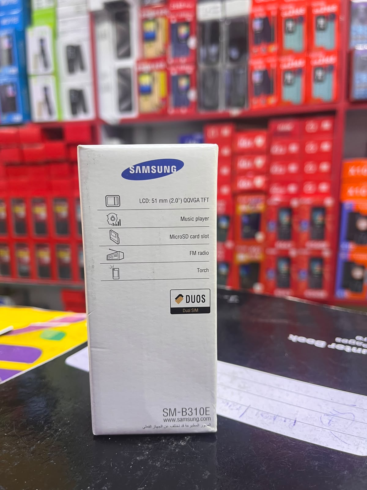 SAMSUNG SM-B310E /15 (DUOS), 2" DISPLAY,FM DUAL-SIM) FEATURE PHONE, BUTTON PHONE, ORIGINAL KABAMBE PLUS FREE LD WATCH