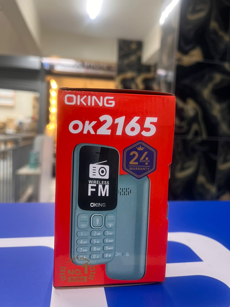 OKING OK 2165 FEATURED KABAMBE MOBILE PHONE WITH DUAL SIM CARD, LOUD SPEAKER, FACEBOOK, VIBRATION, ALARM, HD CAMERA, CALCULATOR, POWERFUL BATTERY, WIRELESS FM & BIG TORCH RELIABLE MOBILE PHONE DESIGN