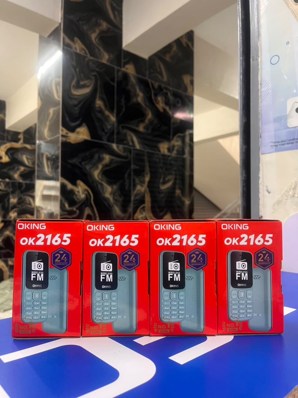 OKING OK 2165 FEATURED KABAMBE MOBILE PHONE WITH DUAL SIM CARD, LOUD SPEAKER, FACEBOOK, VIBRATION, ALARM, HD CAMERA, CALCULATOR, POWERFUL BATTERY, WIRELESS FM & BIG TORCH RELIABLE MOBILE PHONE DESIGN
