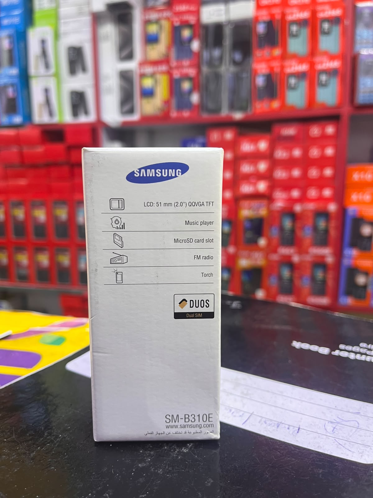 SAMSUNG SM-B310E /15 (DUOS), 2" DISPLAY,FM DUAL-SIM) FEATURE PHONE, BUTTON PHONE, ORIGINAL KABAMBE PLUS FREE LD WATCH