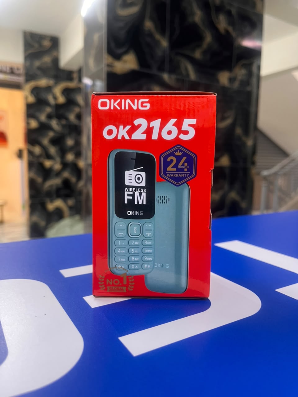 OKING OK 2165 FEATURED KABAMBE MOBILE PHONE WITH DUAL SIM CARD, LOUD SPEAKER, FACEBOOK, VIBRATION, ALARM, HD CAMERA, CALCULATOR, POWERFUL BATTERY, WIRELESS FM & BIG TORCH RELIABLE MOBILE PHONE DESIGN