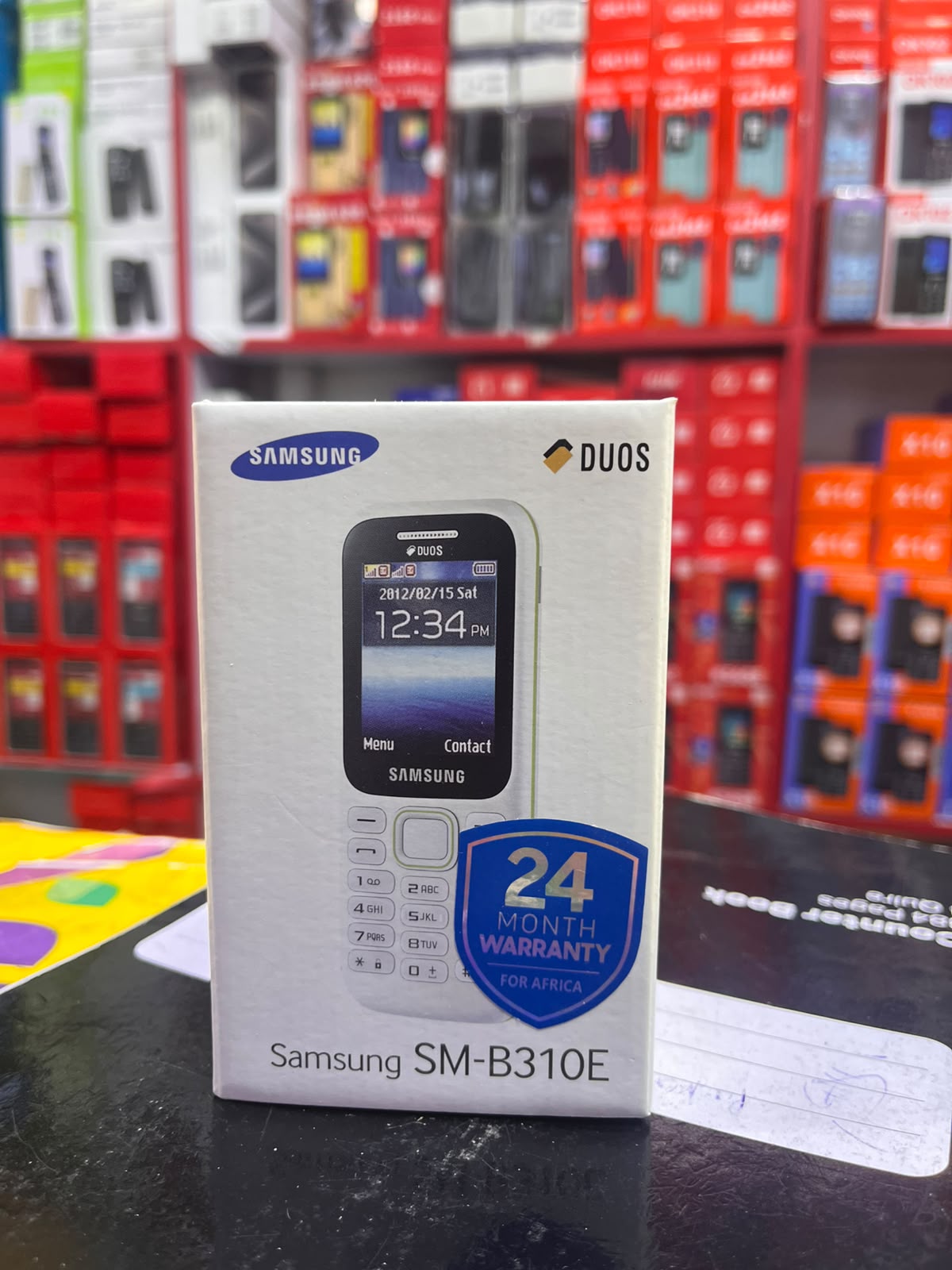 SAMSUNG SM-B310E /15 (DUOS), 2" DISPLAY,FM DUAL-SIM) FEATURE PHONE, BUTTON PHONE, ORIGINAL KABAMBE PLUS FREE LD WATCH