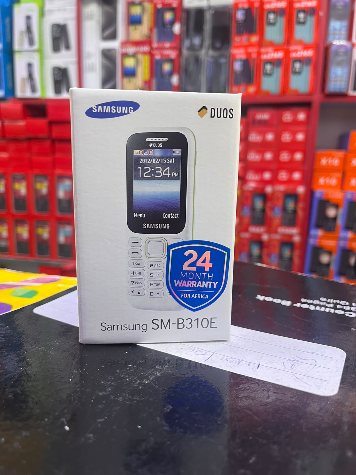 SAMSUNG SM-B310E /15 (DUOS), 2" DISPLAY,FM DUAL-SIM) FEATURE PHONE, BUTTON PHONE, ORIGINAL KABAMBE PLUS FREE LD WATCH