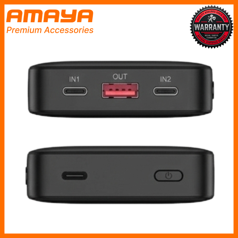 Amaya 20000 Power Bank APB-F229 22.5W Super Fast Charging 20000mAh with 4 Built-in Cables Type C Lightning Micro USB Rechargeable Portable Charger Digital LED Display Anti-Scratch Powerbank