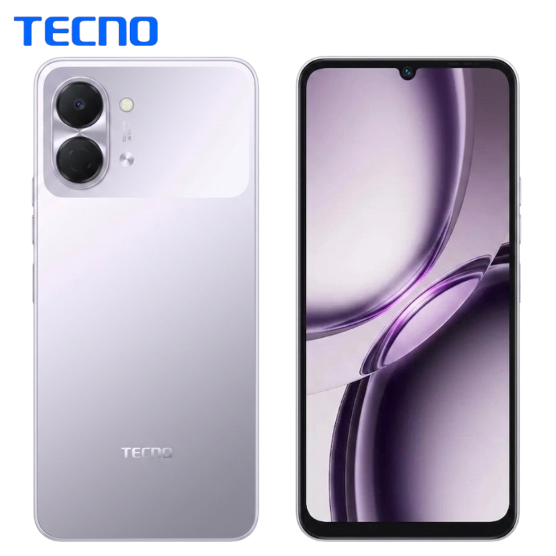 Tecno Pop 20 4GB RAM 128GB ROM Smartphone With 6.75 Inch HD+ 120Hz Display UNISOC T7250 Processor 5000mAh Battery 15W Fast Charging 13MP Rear Camera Android 15 Side Fingerprint 4G Dual Sim Phone