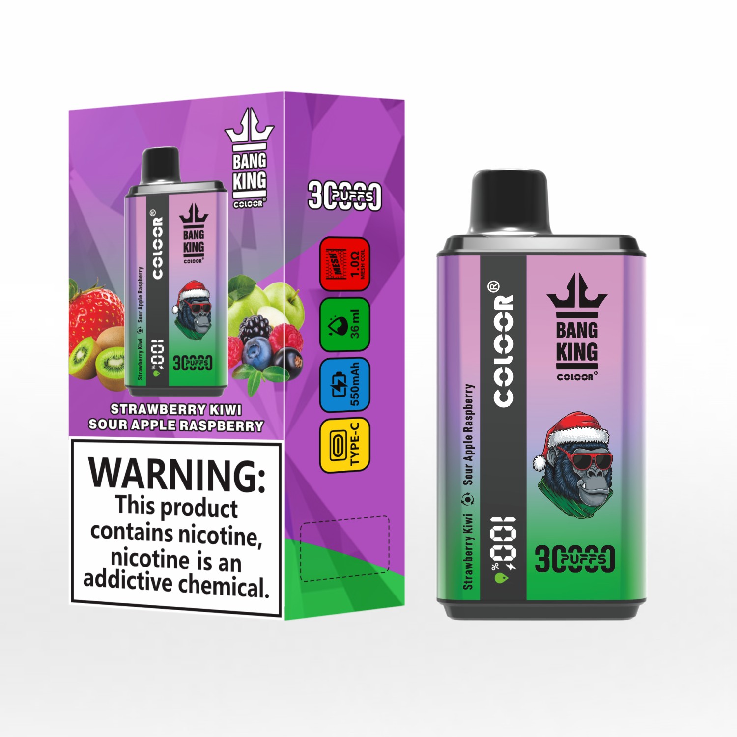 Bang King 30K 30000 Puffs Dual Flavour Disposable Vape - Rechargeable, Airflow Control, 36ml, 5% Nicotine